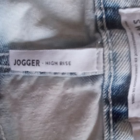 SWS Denim Co Acid Wash High Rise Cargo Denim Jogger jeans - Picture 10 of 10